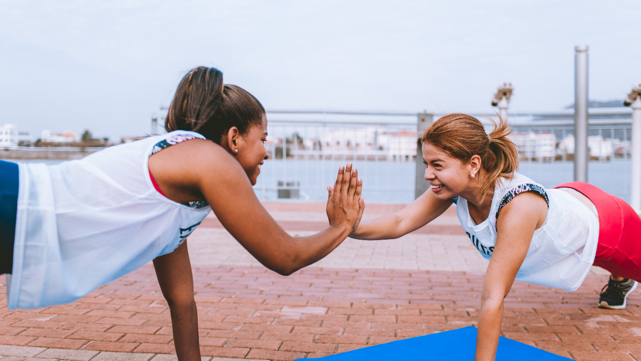 working out with a friend is more fun