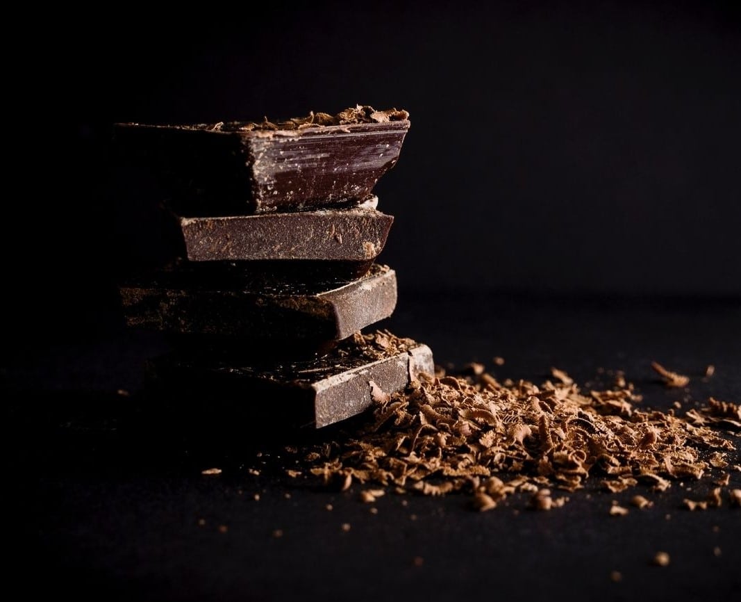 chocolate stack A portion of chocolate is ok - but portion size is important
