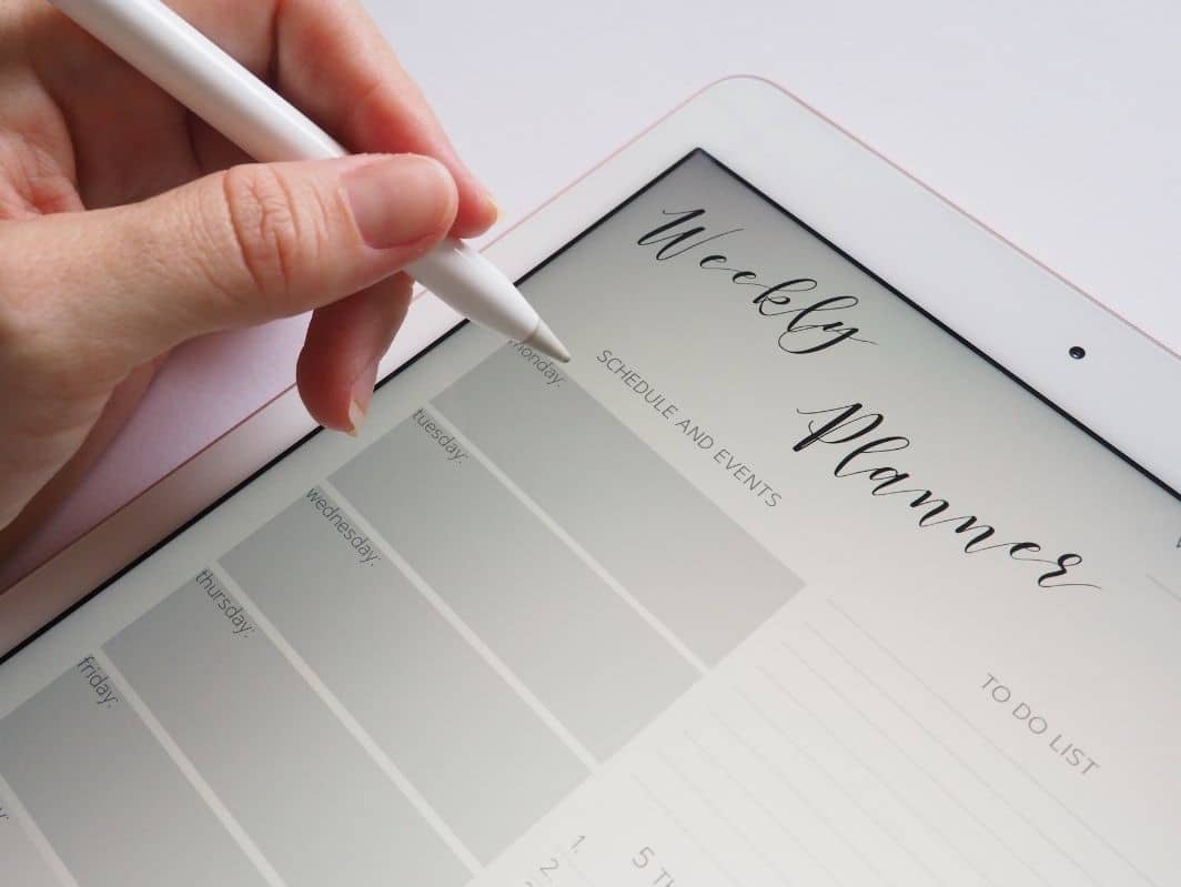 weekly planner for meals