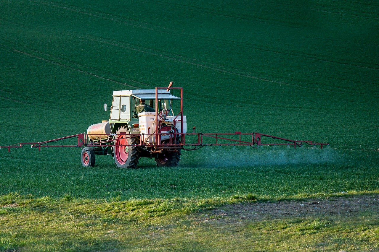 spraying glyphosate