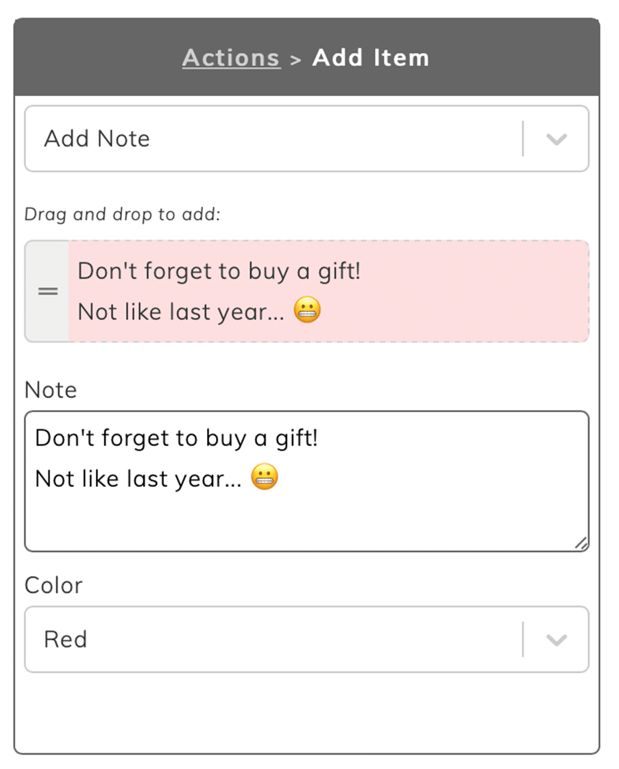 Making use of the notes feature  EAT THINK EXPLORE