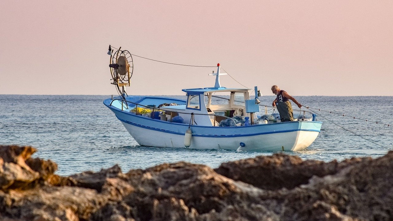small coastal fisher boat