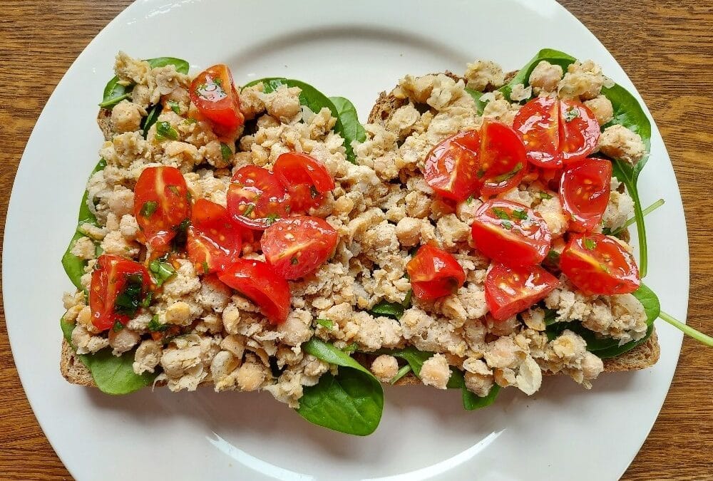 Chickpea & Tomato Sandwich